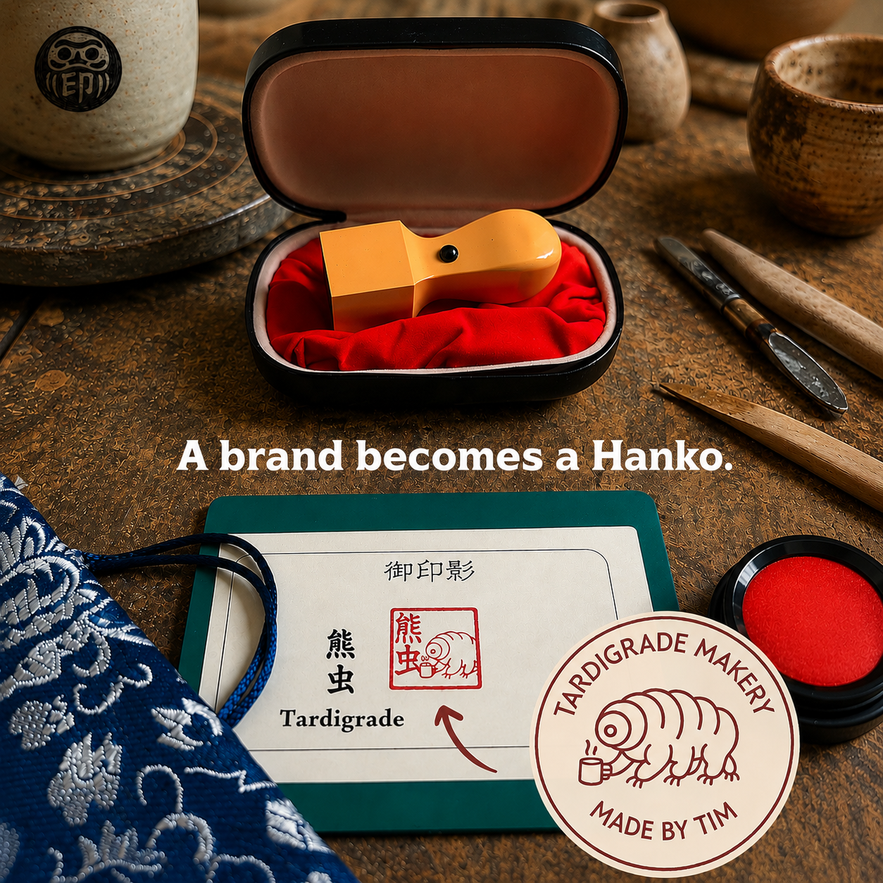 Business & Creative Hanko – Professional Signature (18mm Square)