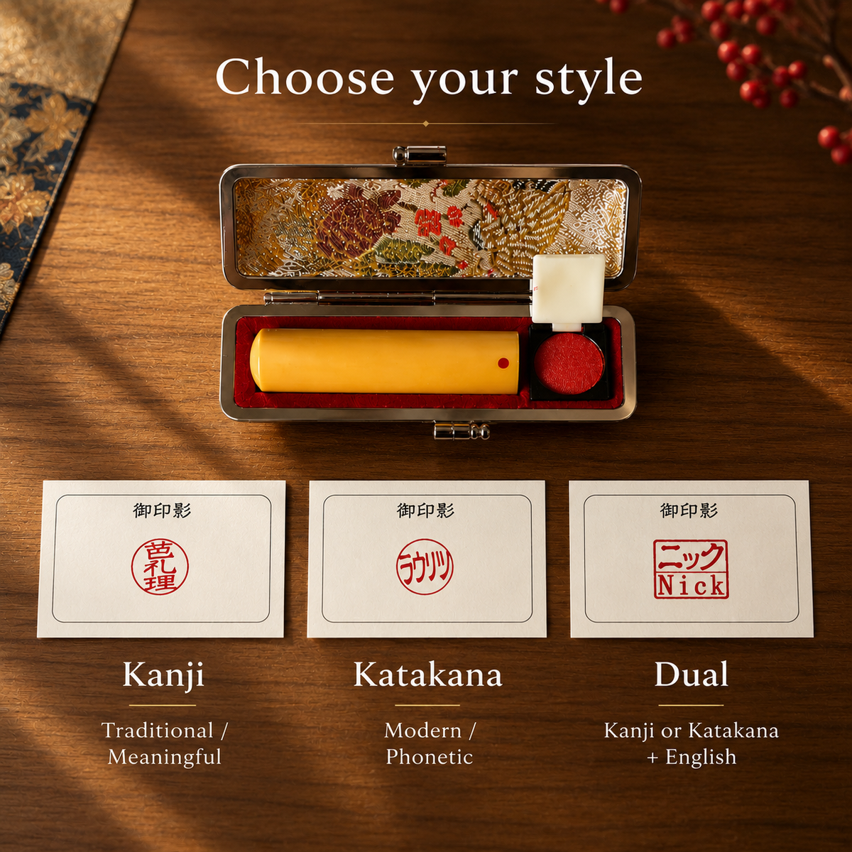 Business & Creative Hanko – Professional Signature (18mm Square)